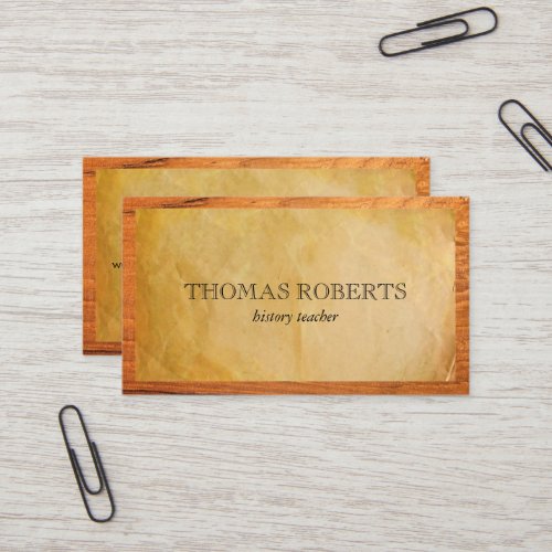 Parchment Paper Business Card