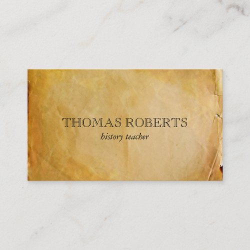 Parchment Paper Business Card