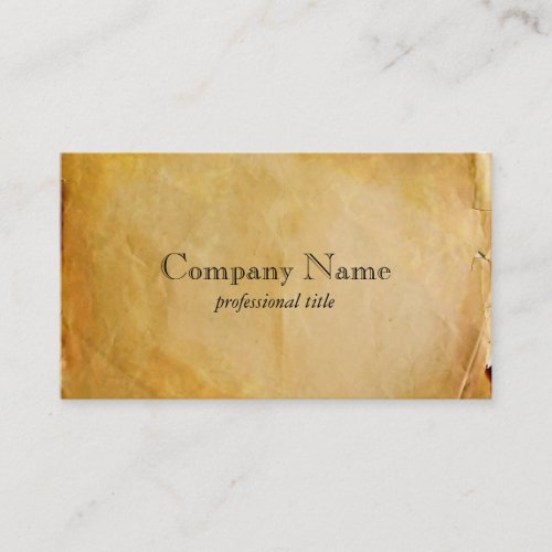 Parchment Paper Business Card