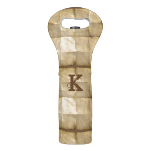 Parchment paper look brown wine bag