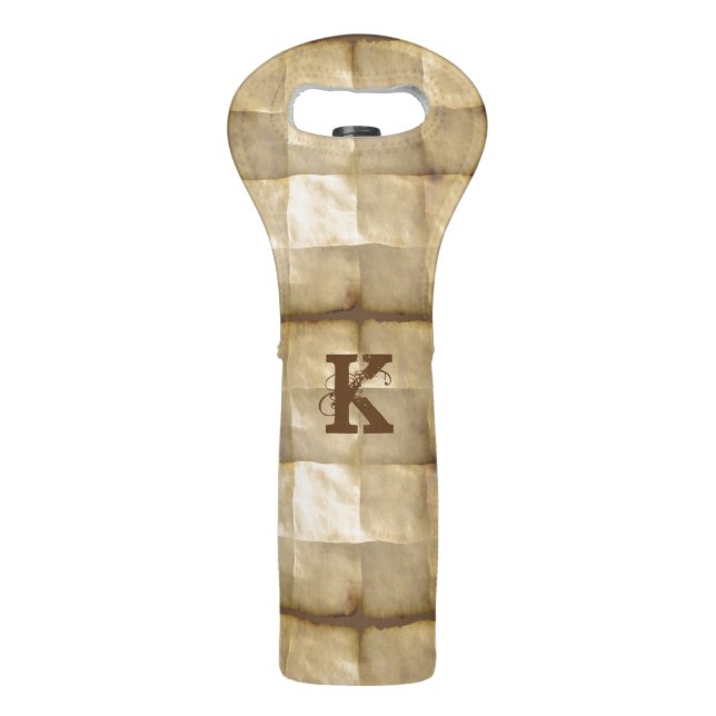 Parchment paper look brown wine bag (Front)