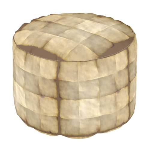 Parchment paper round pouf