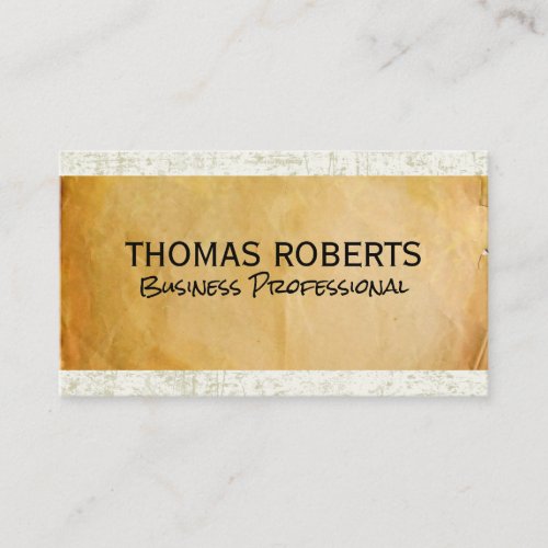 Parchment Paper  Texture Scratched Business Card