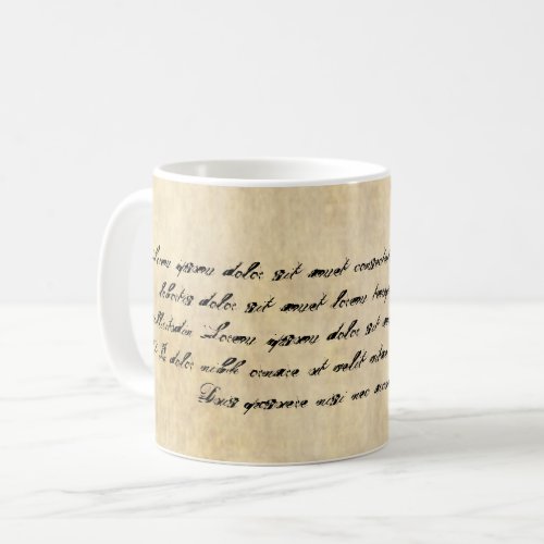 Parchment Paper with Writing Two_Tone Coffee Mug