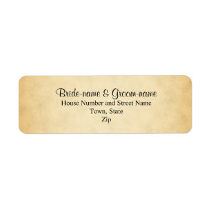 Parchment Pattern Design Wedding Label