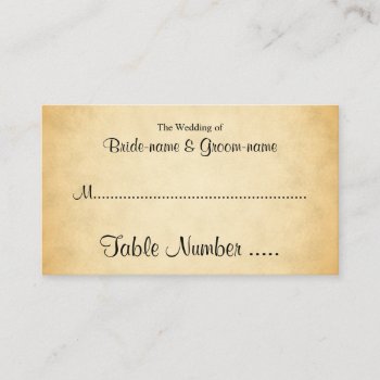 Parchment Pattern Design Wedding Place Cards by Metarla_Weddings at Zazzle