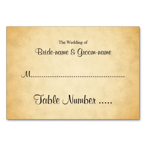 Parchment Pattern Design Wedding Place Cards