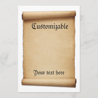 Parchment Proclamation Scroll Invitation