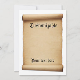 Parchment Proclamation Scroll Invitation | Zazzle