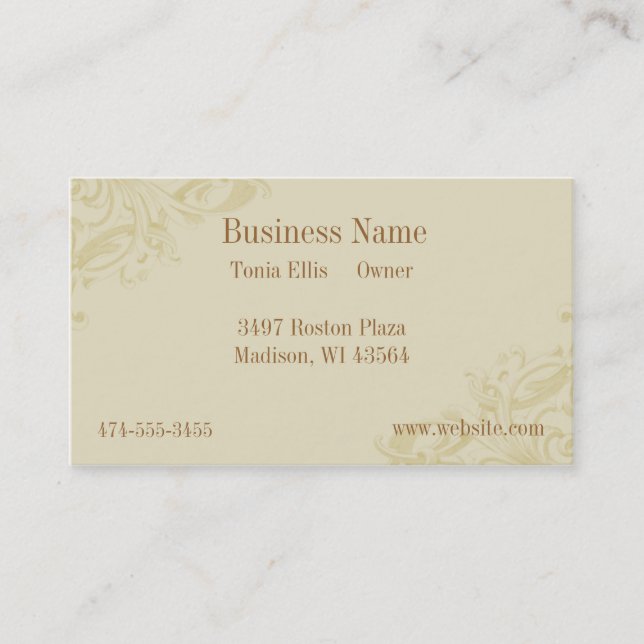 Parchment Scroll Business Cards (Front)
