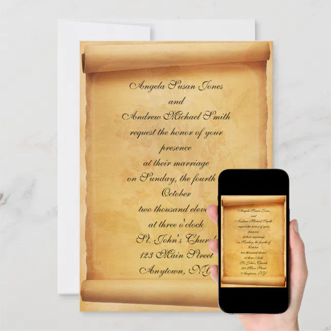 Scroll Cards, Scroll Wedding Cards, Scroll Wedding Invitations