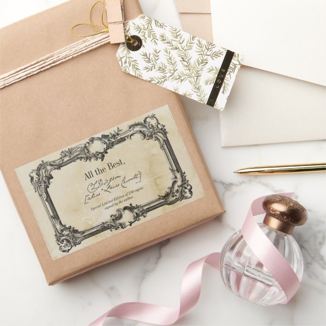 Parchment Signature Author BookPlate Template (Gifting)