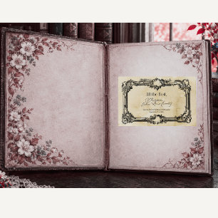 Parchment Signature Author BookPlate Template