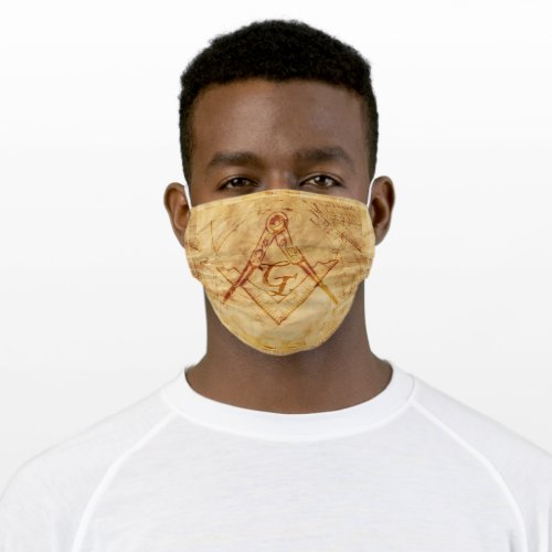 Parchment Square and Compass Adult Cloth Face Mask