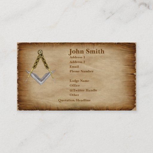 Customizable Parchment Standard Business Card