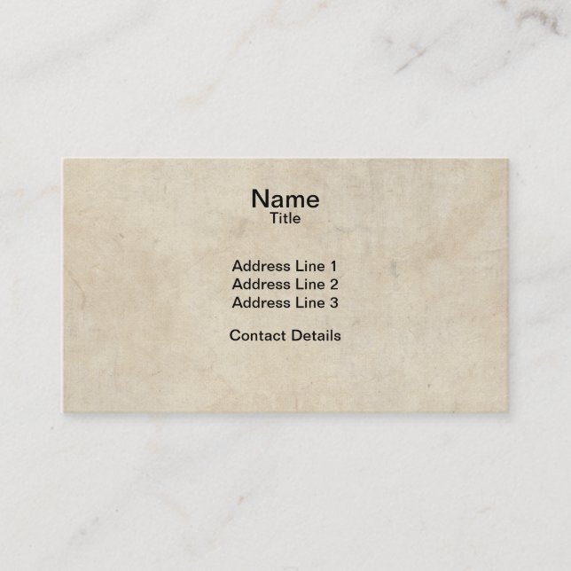 Parchment Texture Business Card (Front)
