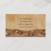 Parchment Wood Rustic Country Business Cards (Back)