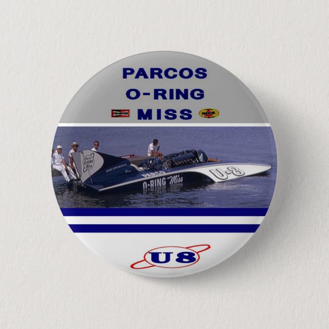Parcos O-Ring Miss Unlimited Hydroplane Button (Front)