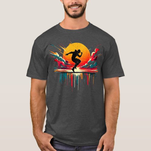 Parcour Dance Graffiti Design T_Shirt