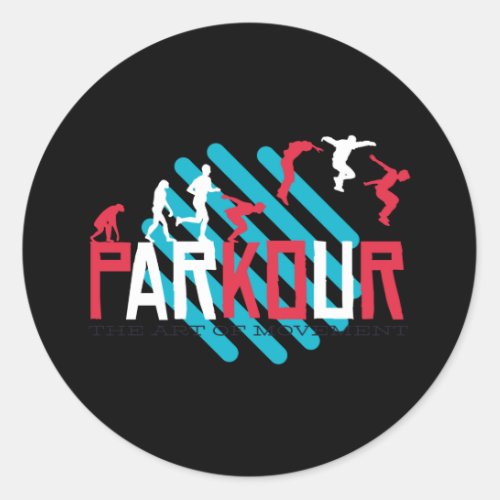Parcour Parkour Acrobatics Freerunning Classic Round Sticker