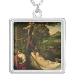 Pardo Venus or Jupiter and Antiope Silver Plated Necklace