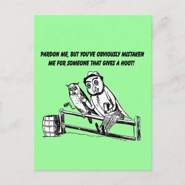 Pardon Me - Sarcastic Humor Postcard (Front)