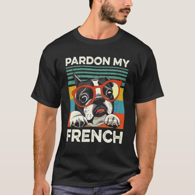 Pardon My French Retro Vintage T-Shirt (Front)