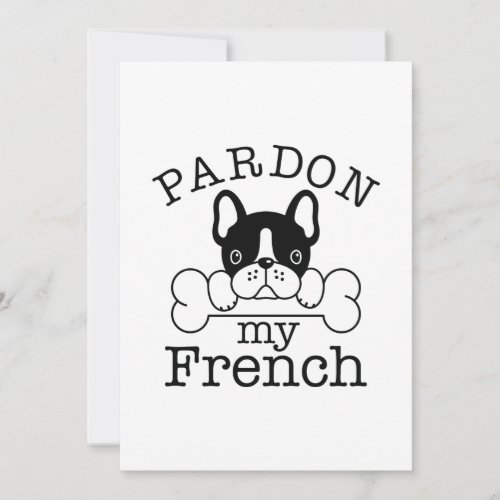 Pardon My French Thank You Card