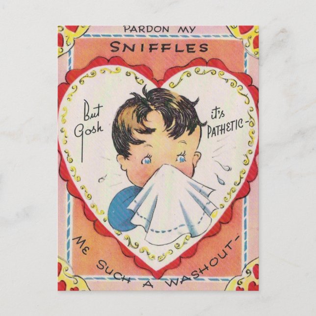 Pardon My Sniffles Postcard (Front)