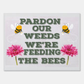 Targa In Metallo 20x30 Cm 'Forgive Our Weeds, We Are Feeding The Bees' – Decorazione Da Parete Vintage Per Giardino E Casa