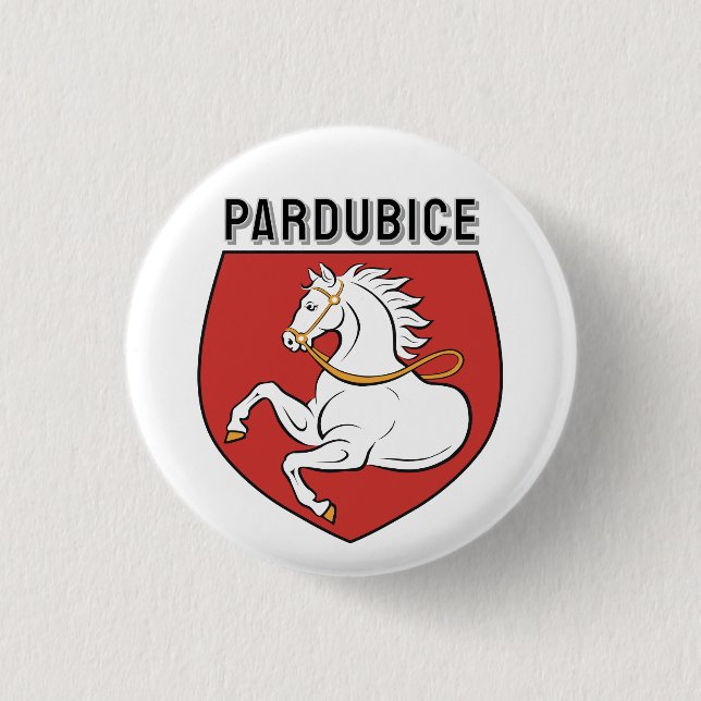 Pardubice coat of arms, Czech Republic Button (Front)