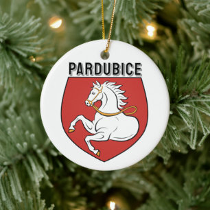 Pardubice coat of arms, Czech Republic Ceramic Ornament