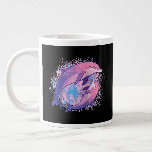 Parent And Child Dolphins Raglan Baseball Giant Coffee Mug