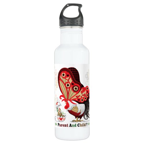 PARENT AND CHILD？（remake） Stainless Steel Water Bottle