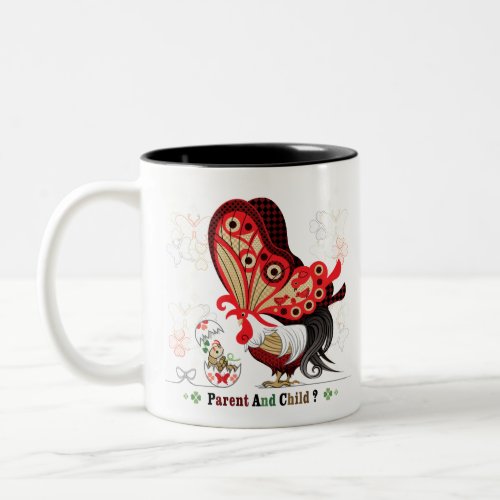 PARENT AND CHILD？（remake） Two-Tone Coffee Mug