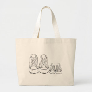 Parent and Child Sneakers Mom Dad Family Tote