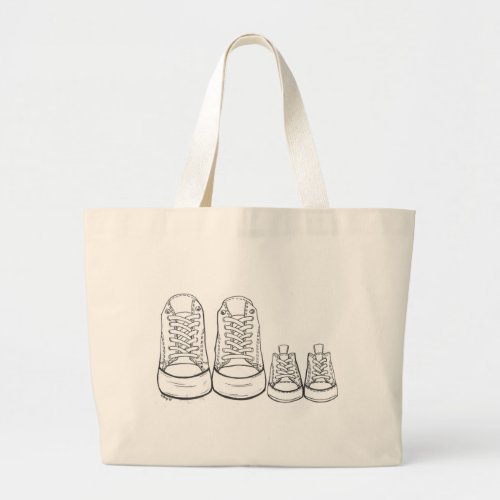 Parent and Child Sneakers Mom Dad Family Tote