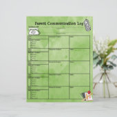 Parent Communication Log (Standing Front)