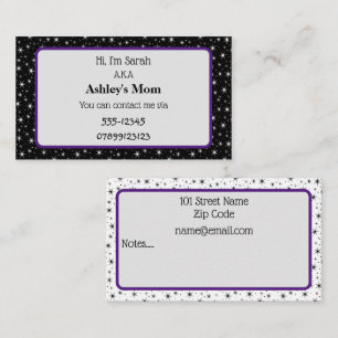 Parent Contact Business Card