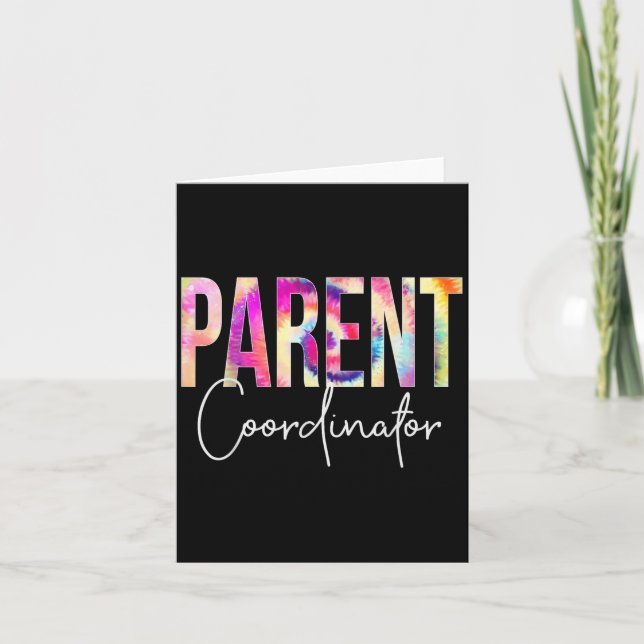 Parent Coordinator Tie Dye Back To School Apprecia Card (Front)