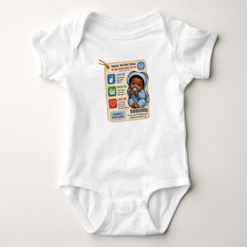 “Parent Instructions” Baby  Bodysuit
