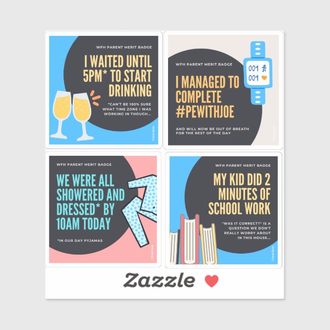 Parent Merit Badges Sticker (Sheet)