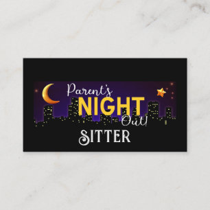 Parent Night sitter Business Card