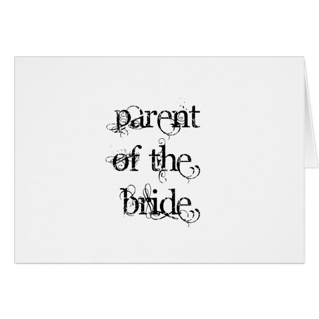 Parent of the Bride Cards (Front Horizontal)