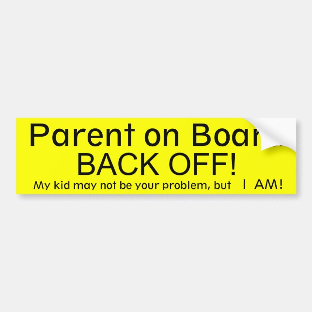 Parent on Board Bumper Sticker (Front)