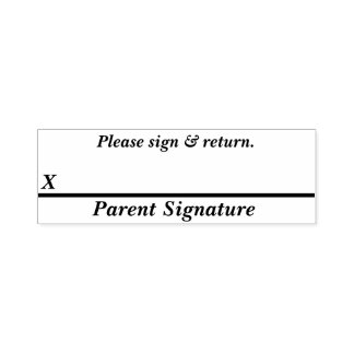 Parent Signature Rubber Self Inking Stamp