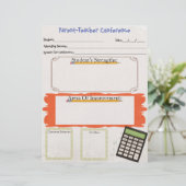 Parent-Teacher Conference Organizer Sheet (Standing Front)