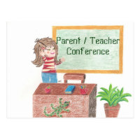Parent/teacher conference reminder postcard