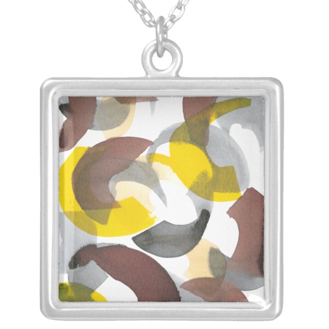 Parenthesis II Silver Plated Necklace (Front)