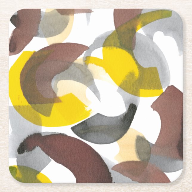 Parenthesis II Square Paper Coaster (Front)